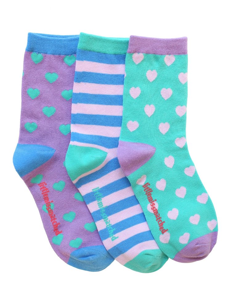 Marvelous Hearts Adult Ankle Socks - 3 Single Socks - Imagine That Toys