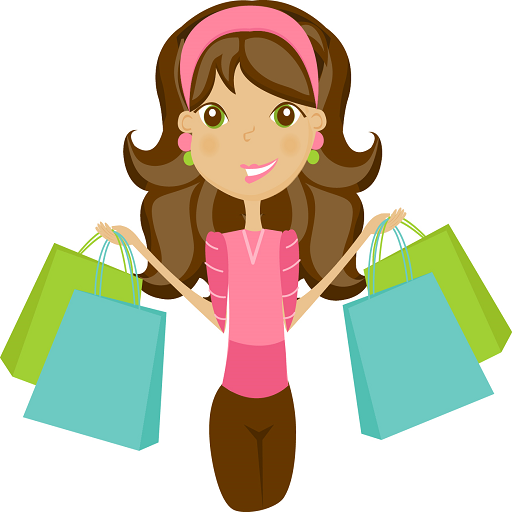 Buy Shopping Retail Girls Clip-art Including 4 Dolls in a PNG